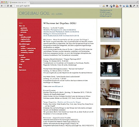 Orgelbau Goll, Luzern