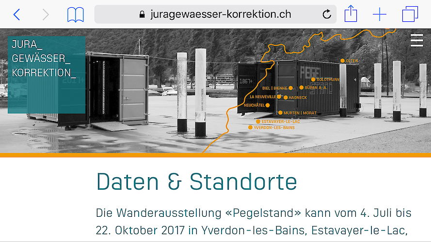 Pegelstand mobile landscape