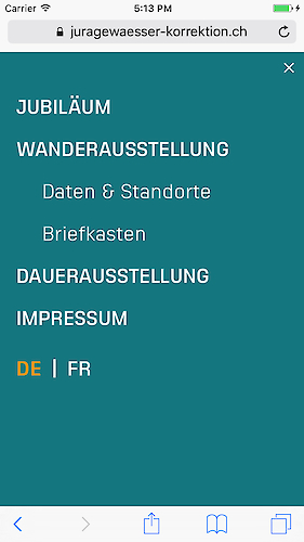 Pegelstand mobile portrait Navigation