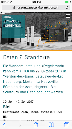 Pegelstand mobile portrait Daten & Standorte