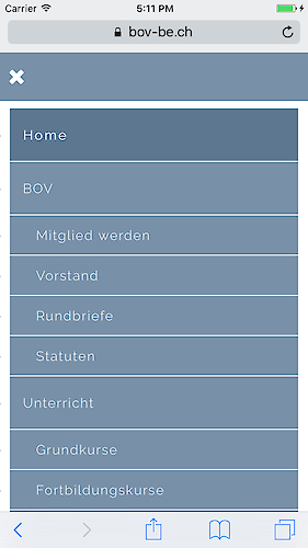 BOV mobile portrait Navigation